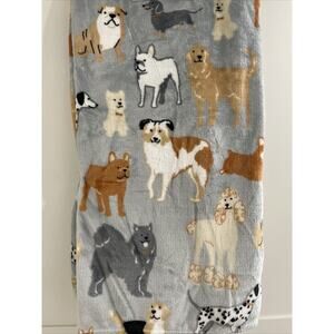 CUTE DOGS 50x70 Plush Throw Blanket Dalmatian Poodle Lab Dachshund Husky Bulldog